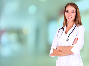 Female Medical Professional crossing her arms and smiling